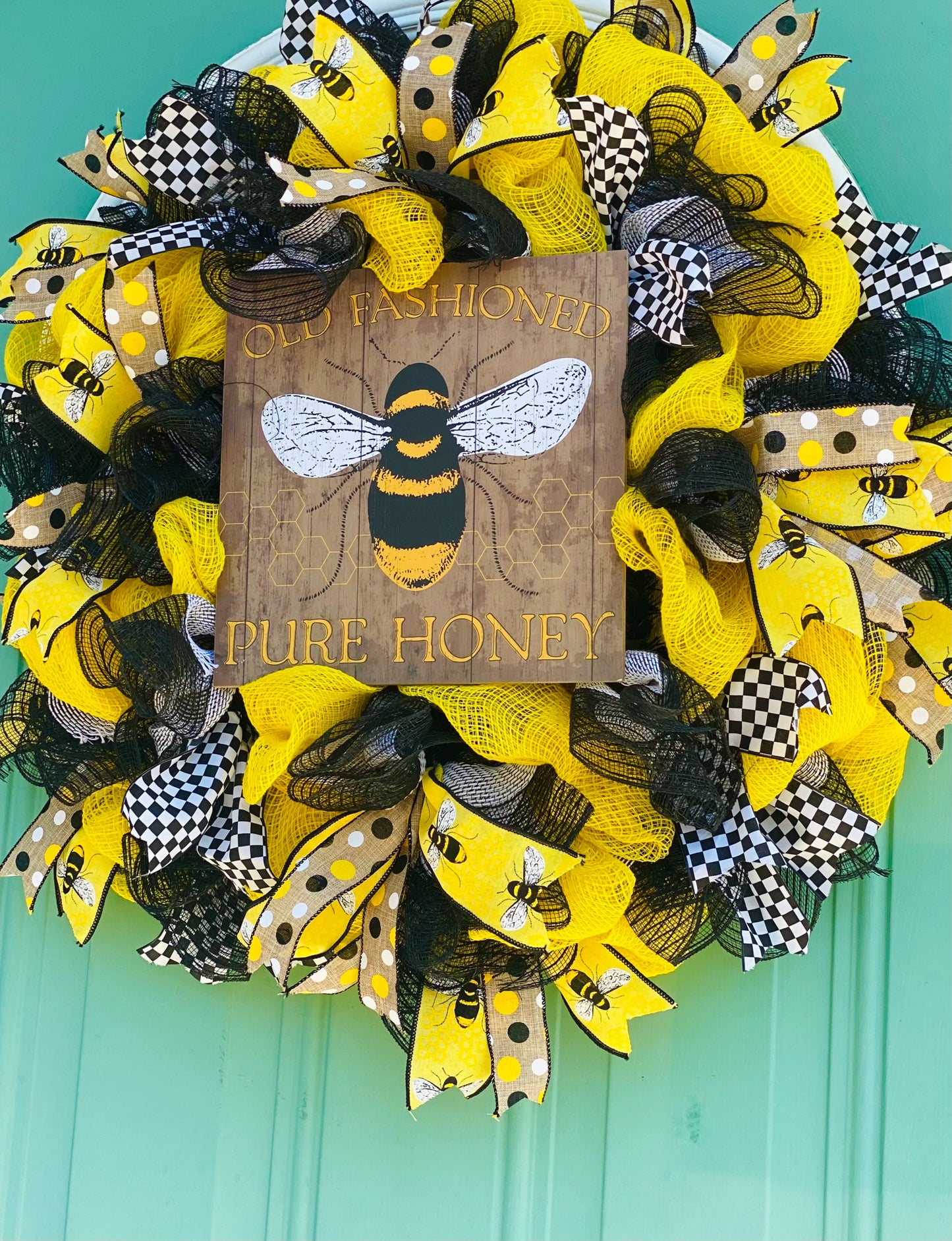 Bee Hive Door Wreath