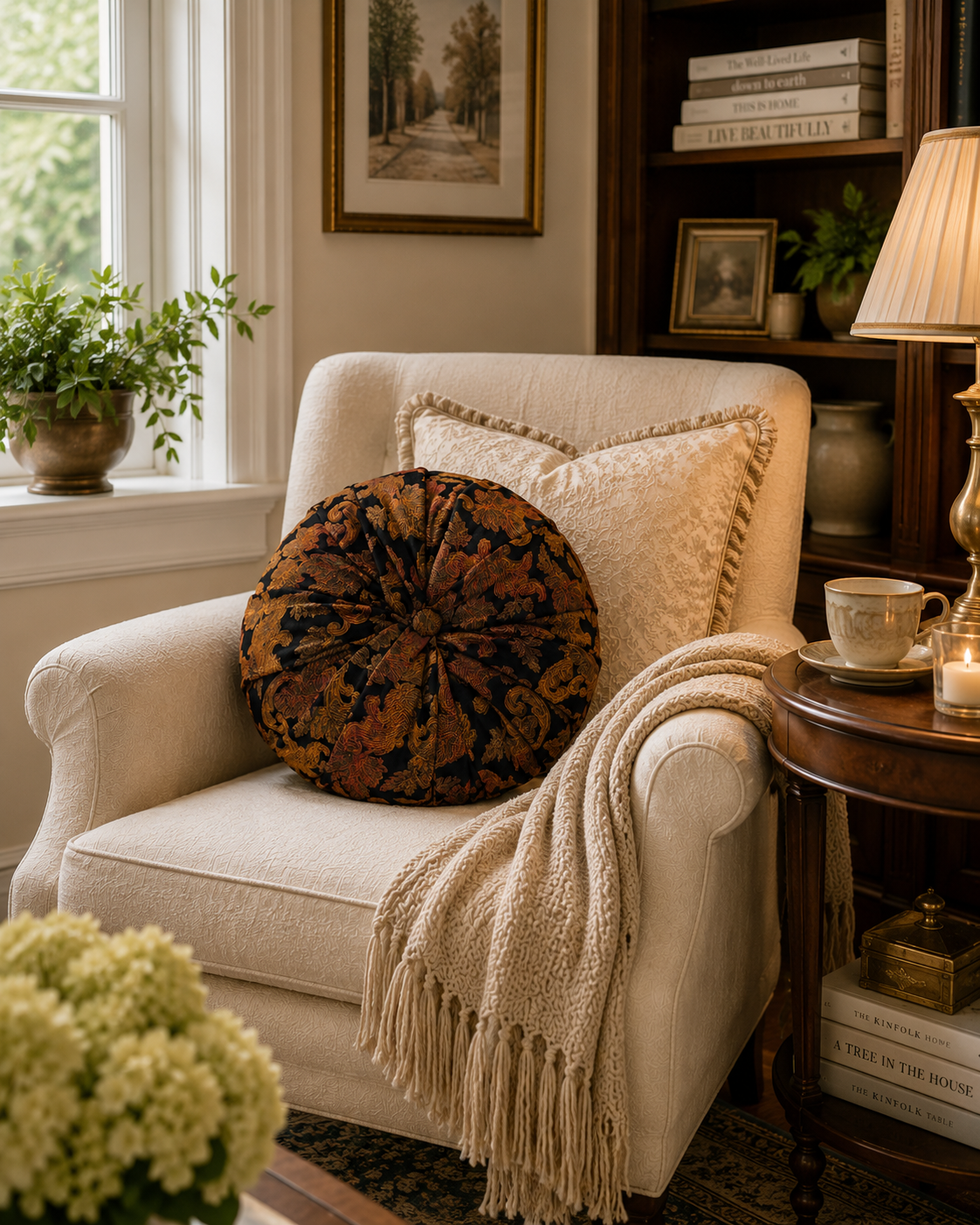 18" Handmade Luxury Tufted Throw Pillow