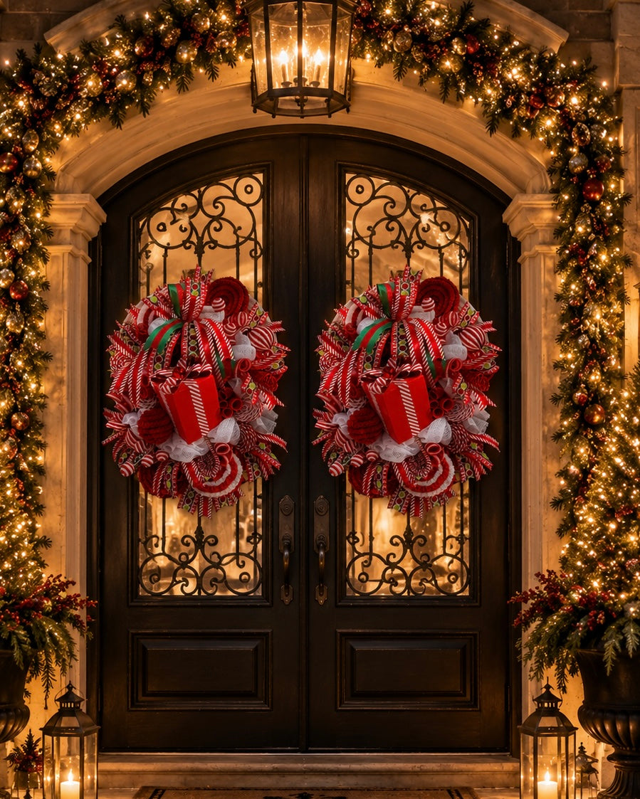 Candy Cane Lane Christmas Wreath šš