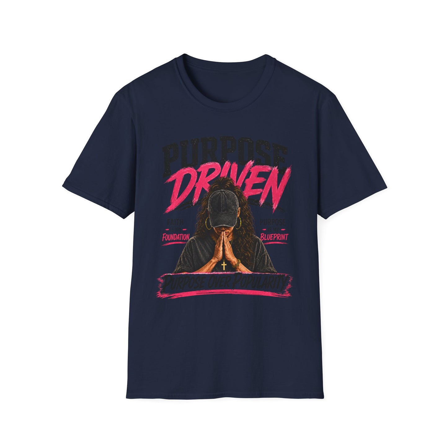 Purpose Over Popularity™ Christian T-Shirt | Faith Is My Foundation | Purpose Is My Blueprint | Inspirational Christian Graphic Tee