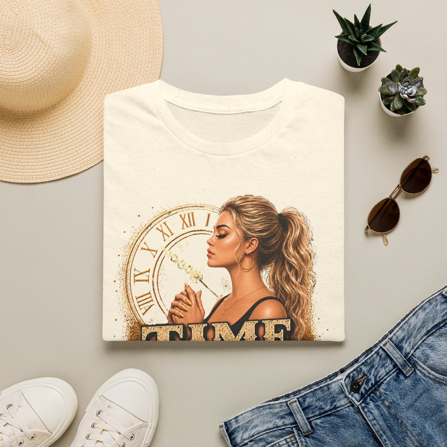 Time Is Much Far Spent Christian Graphic T-Shirt | Faith-Based Women's Inspirational Tee | Christian Gift