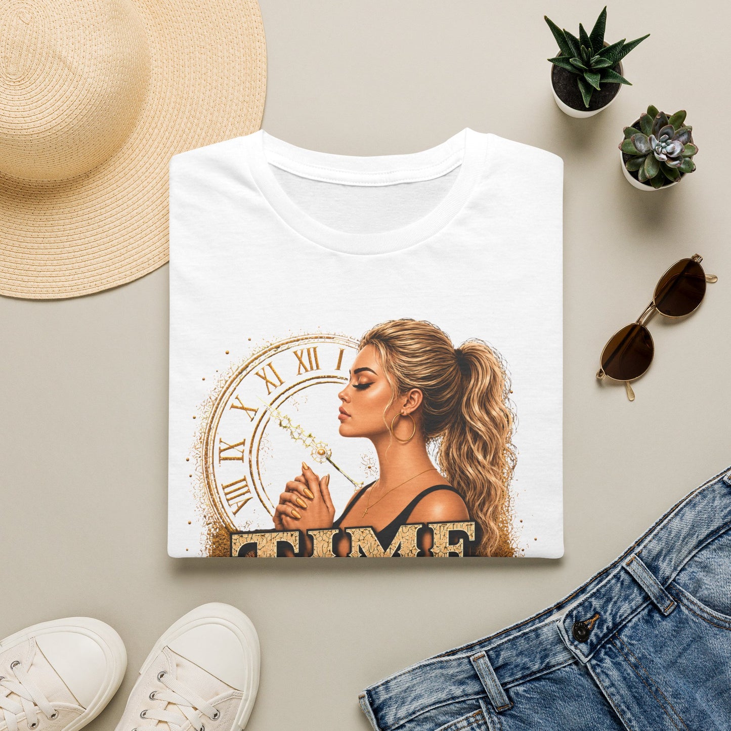 Time Is Much Far Spent Christian Graphic T-Shirt | Faith-Based Women's Inspirational Tee | Christian Gift