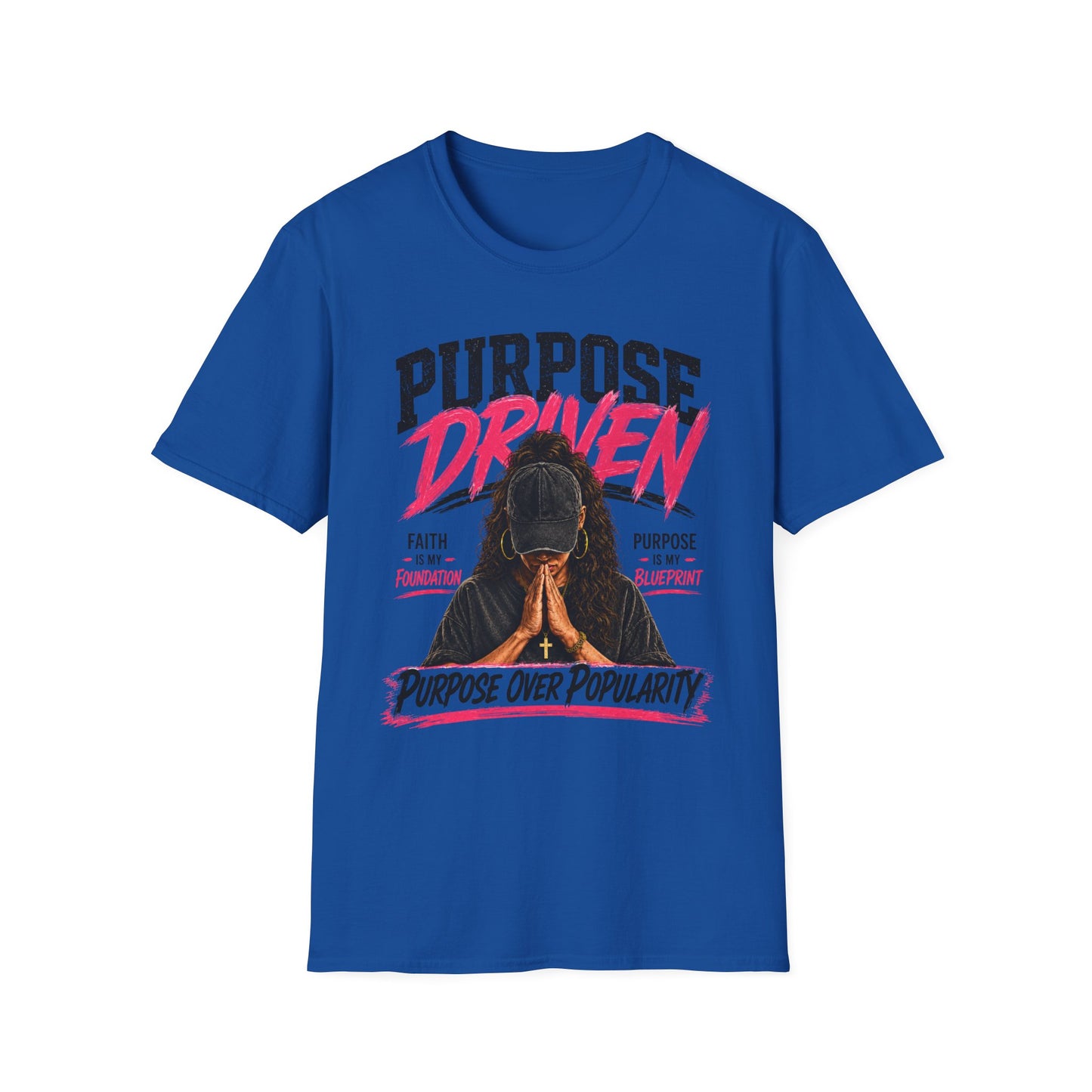 Purpose Over Popularity™ Christian T-Shirt | Faith Is My Foundation | Purpose Is My Blueprint | Inspirational Christian Graphic Tee