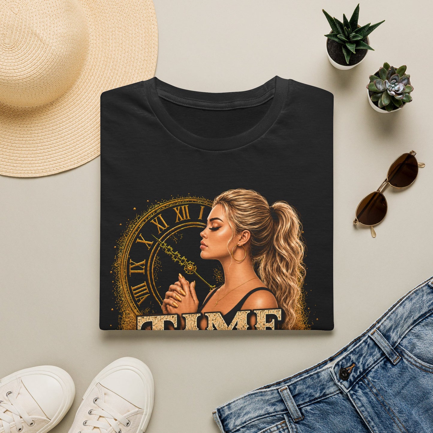 Time Is Much Far Spent Christian Graphic T-Shirt | Faith-Based Women's Inspirational Tee | Christian Gift