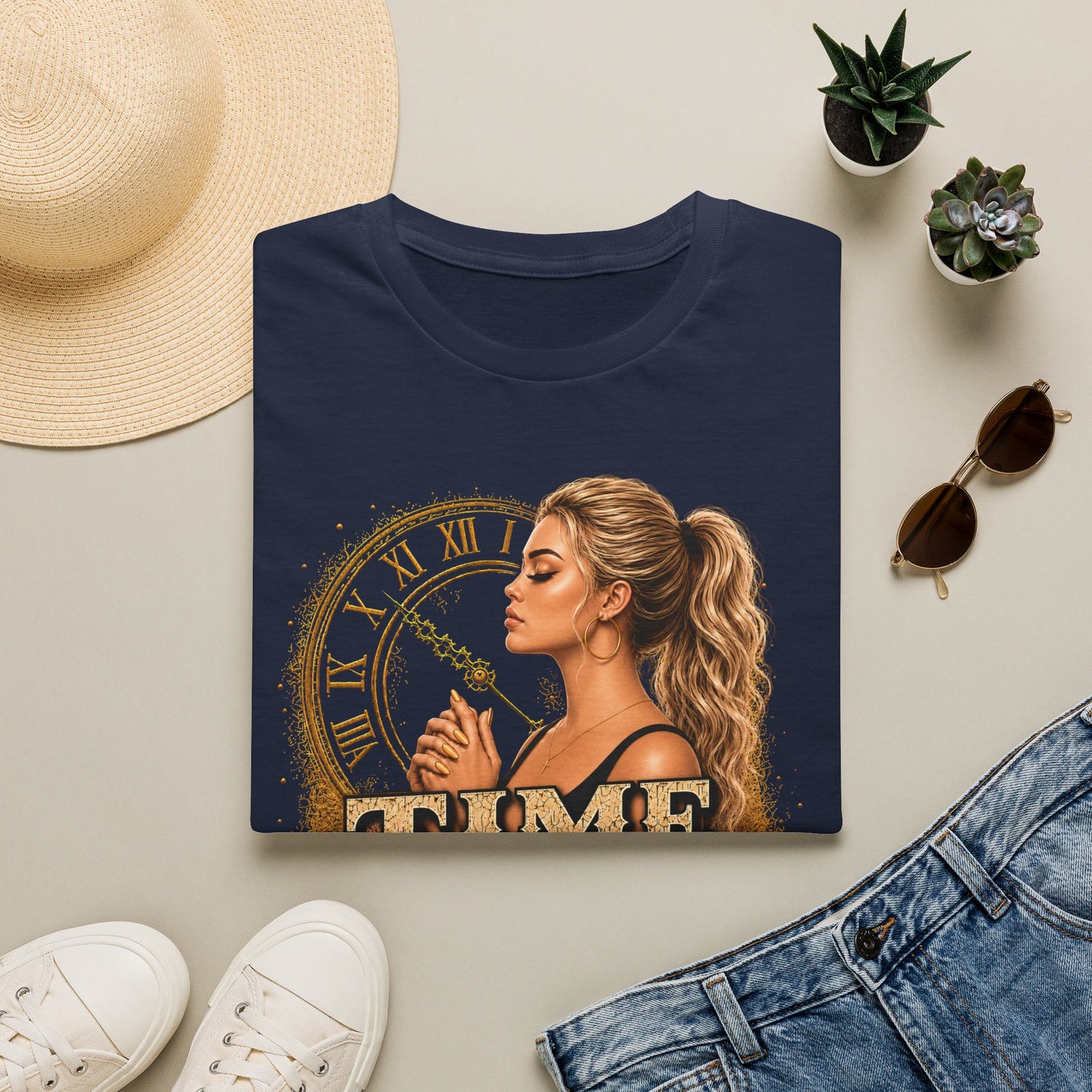 Time Is Much Far Spent Christian Graphic T-Shirt | Faith-Based Women's Inspirational Tee | Christian Gift