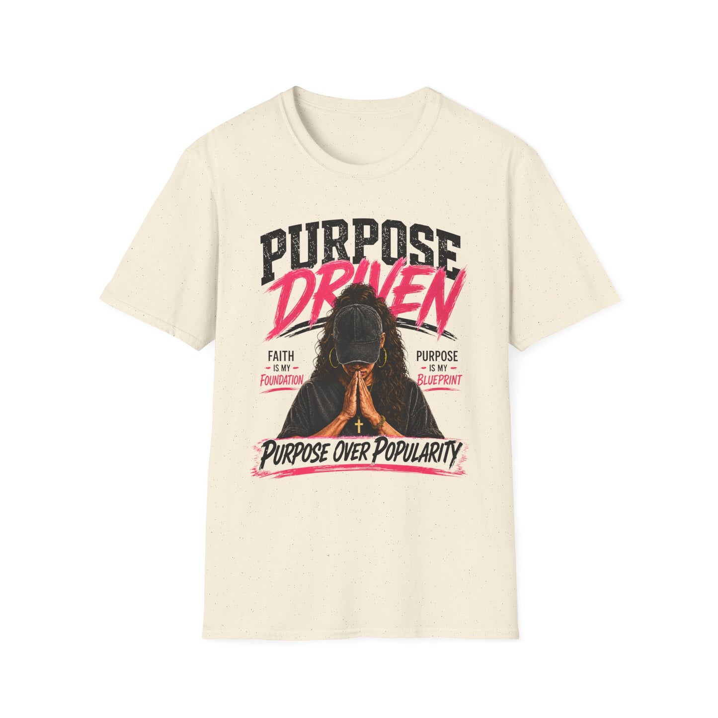 Purpose Over Popularity™ Christian T-Shirt | Faith Is My Foundation | Purpose Is My Blueprint | Inspirational Christian Graphic Tee
