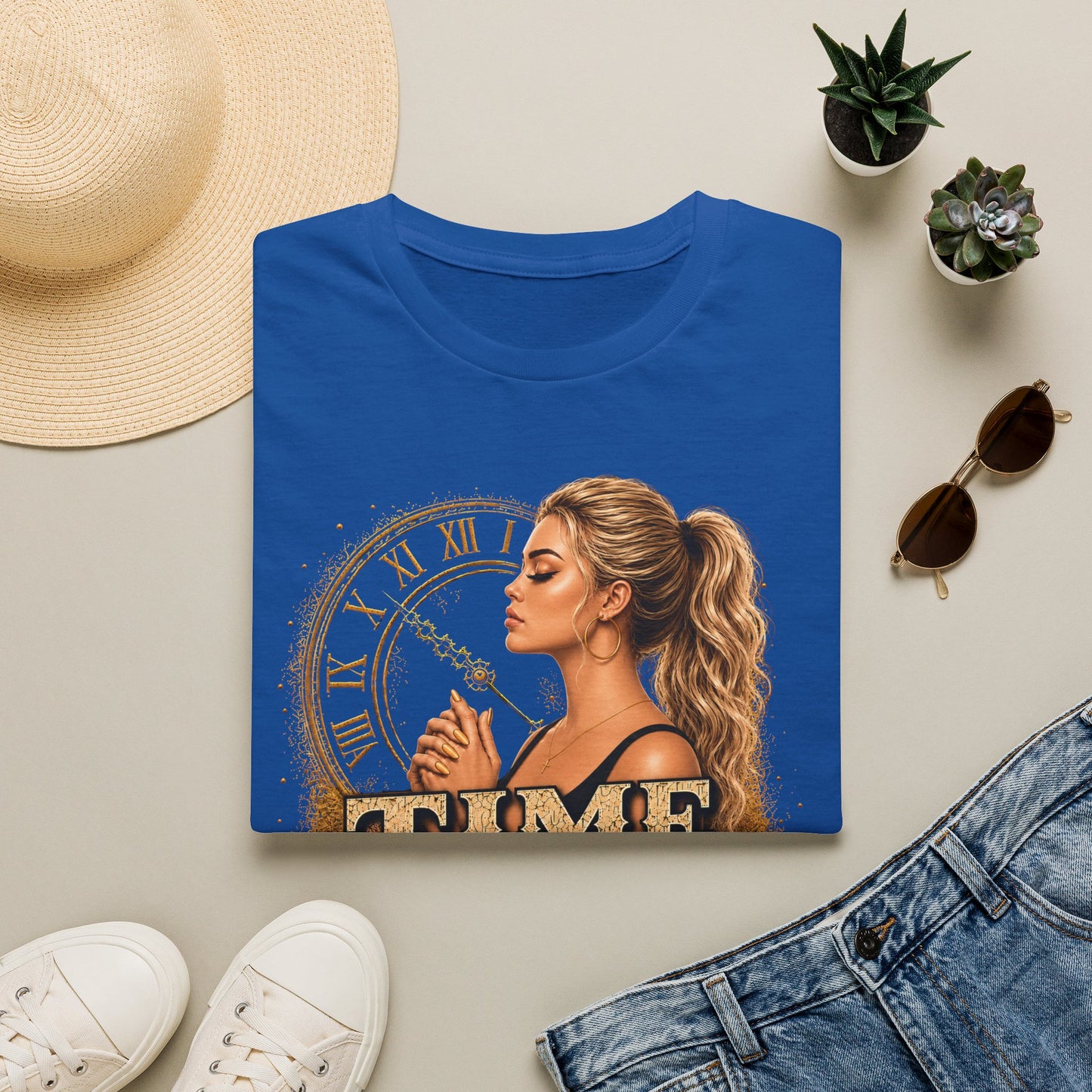 Time Is Much Far Spent Christian Graphic T-Shirt | Faith-Based Women's Inspirational Tee | Christian Gift