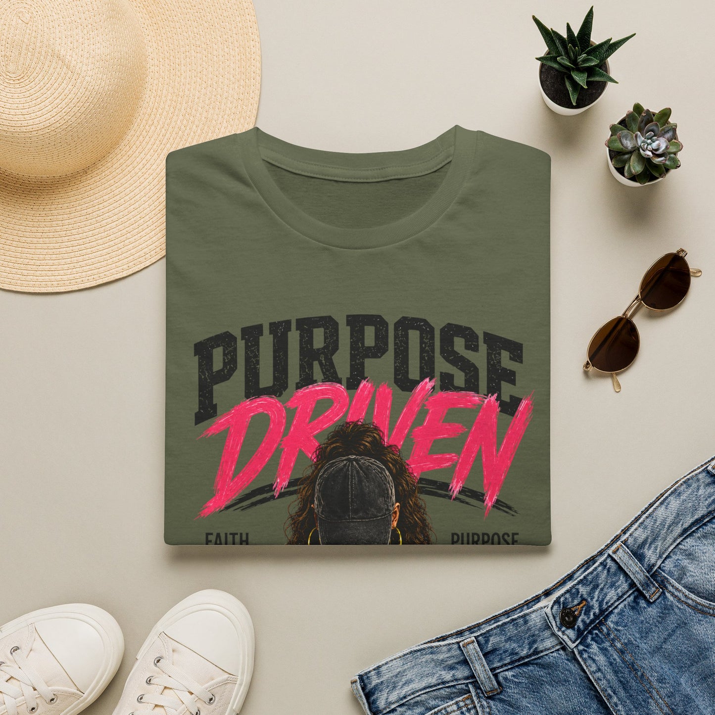 Purpose Over Popularity™ Christian T-Shirt | Faith Is My Foundation | Purpose Is My Blueprint | Inspirational Christian Graphic Tee