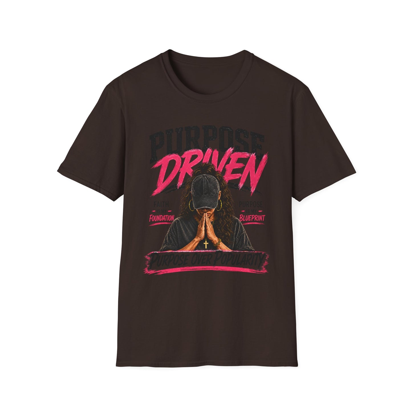 Purpose Over Popularity™ Christian T-Shirt | Faith Is My Foundation | Purpose Is My Blueprint | Inspirational Christian Graphic Tee