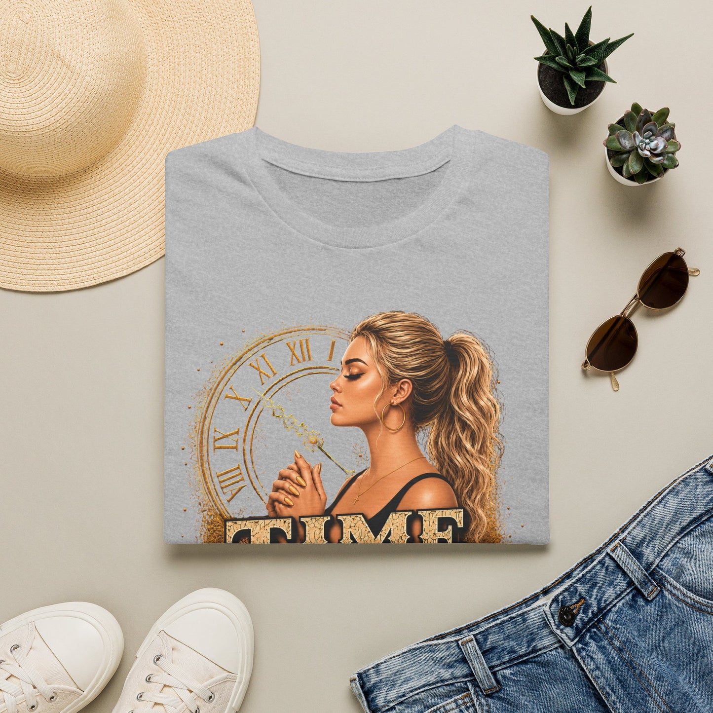Time Is Much Far Spent Christian Graphic T-Shirt | Faith-Based Women's Inspirational Tee | Christian Gift