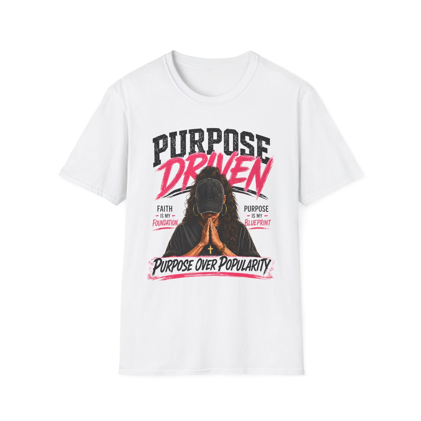 Purpose Over Popularity™ Christian T-Shirt | Faith Is My Foundation | Purpose Is My Blueprint | Inspirational Christian Graphic Tee