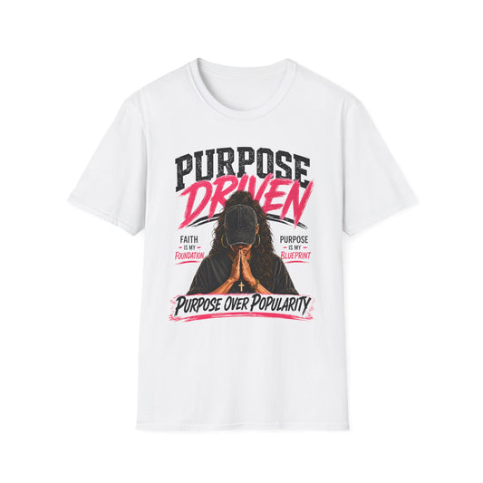 Purpose Over Popularity™ Christian T-Shirt | Faith Is My Foundation | Purpose Is My Blueprint | Inspirational Christian Graphic Tee