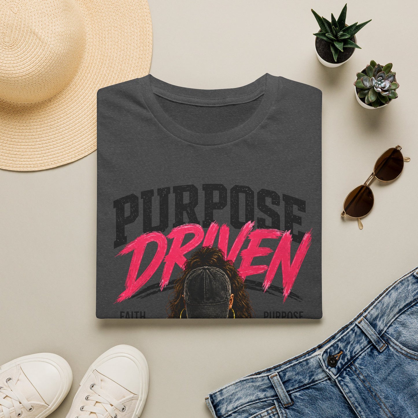 Purpose Over Popularity™ Christian T-Shirt | Faith Is My Foundation | Purpose Is My Blueprint | Inspirational Christian Graphic Tee