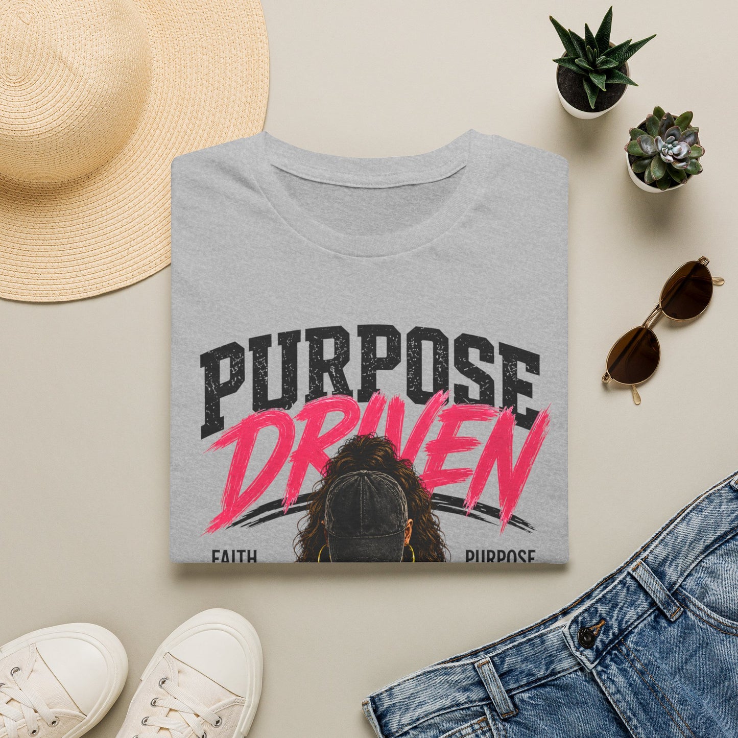 Purpose Over Popularity™ Christian T-Shirt | Faith Is My Foundation | Purpose Is My Blueprint | Inspirational Christian Graphic Tee