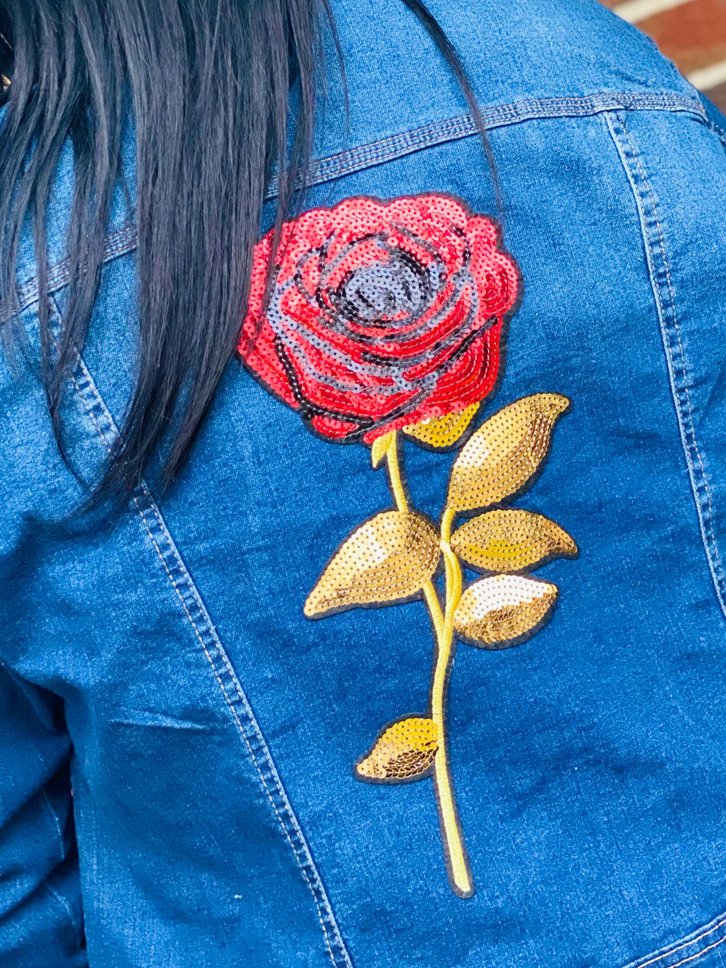 Rose Denim Jacket
