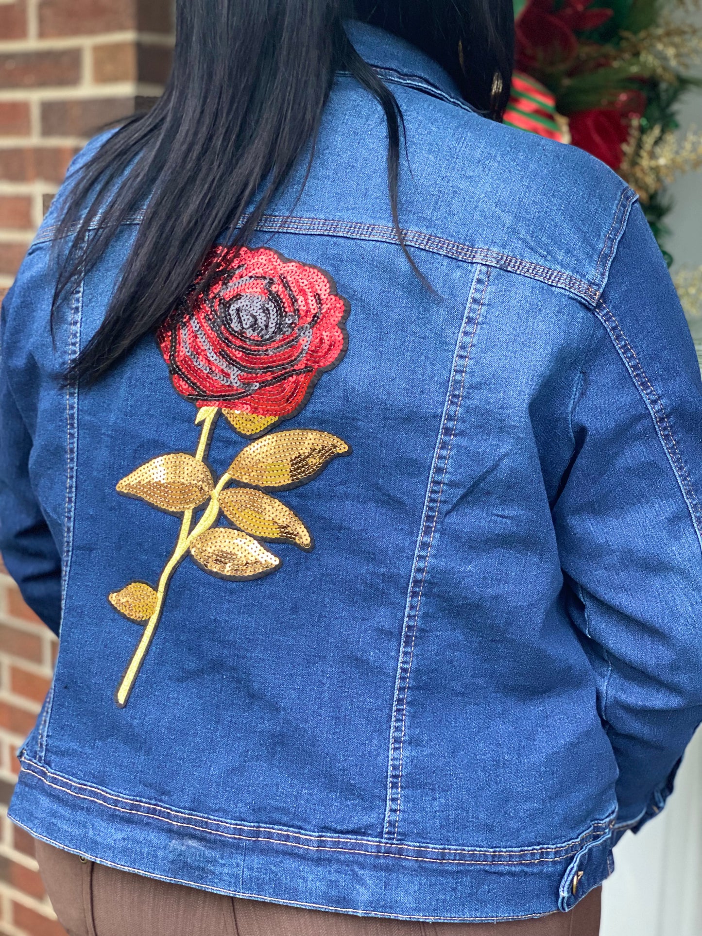 Rose Denim Jacket
