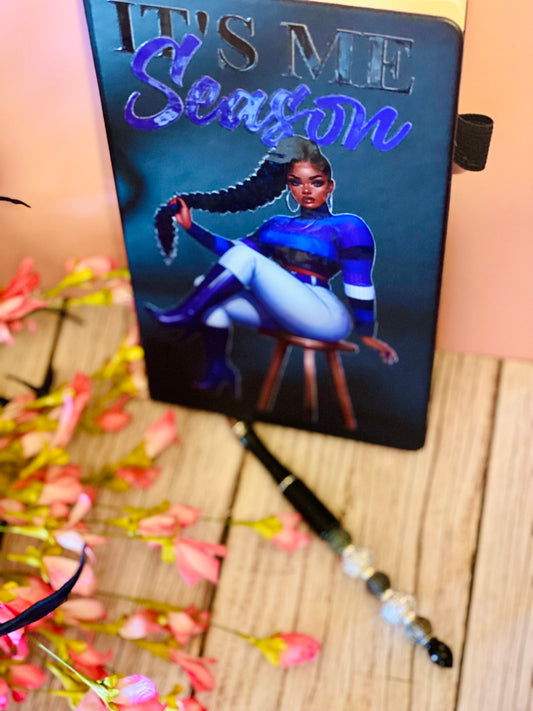 “It’s My Season” Journal & Luxury Beaded Pen Set – Empowerment Gift for Women