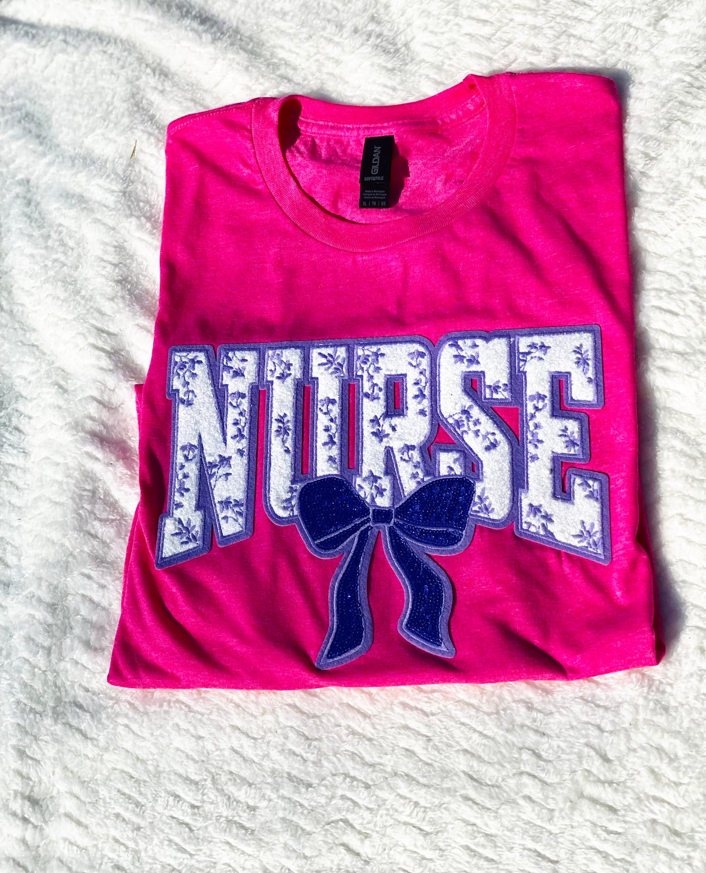 Nurse T-Shirt with Sequin Ribbon – Awareness & Appreciation Tee