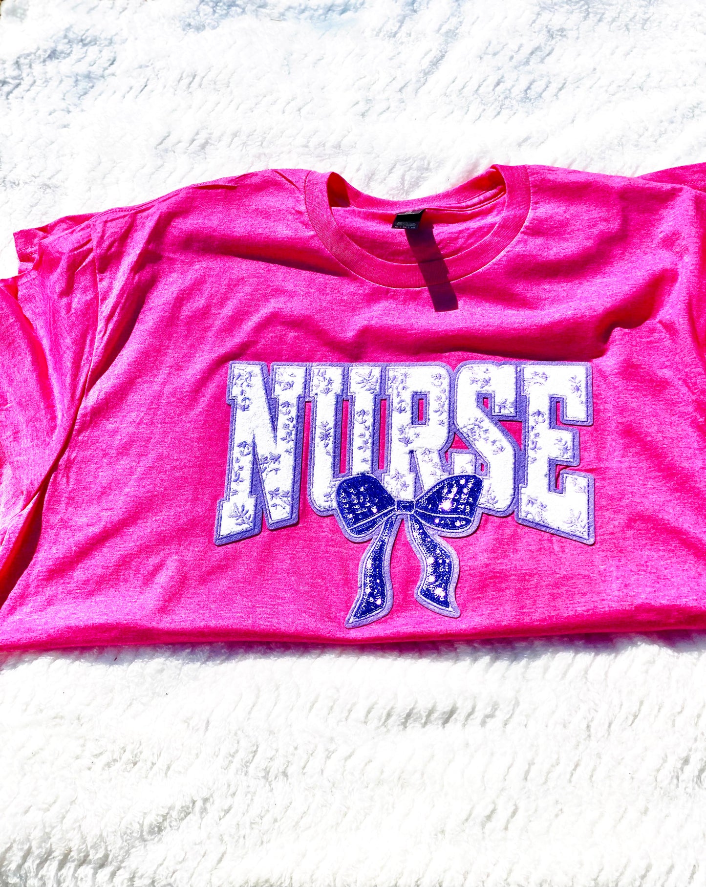 Nurse T-Shirt with Sequin Ribbon – Awareness & Appreciation Tee