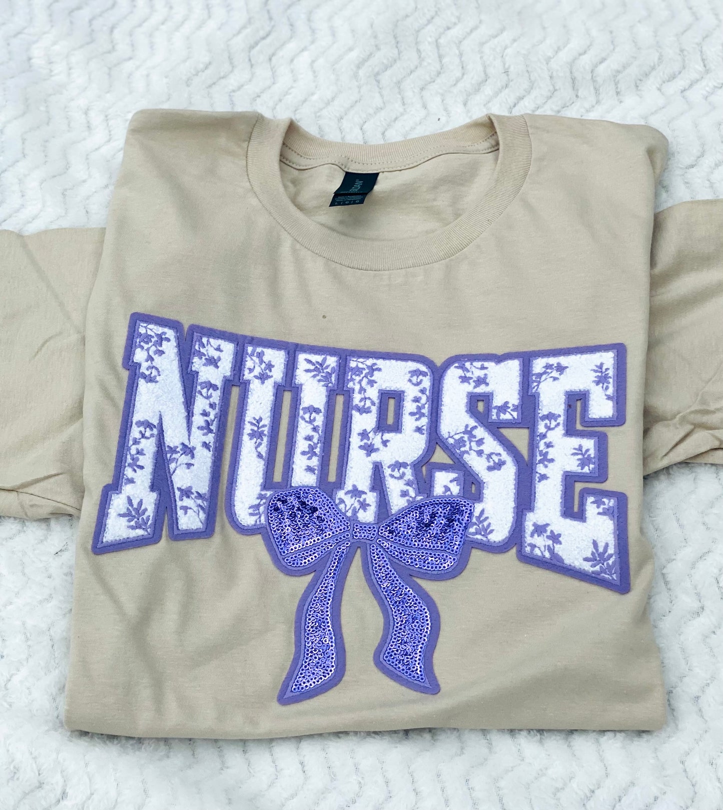 Nurse T-Shirt with Sequin Ribbon – Awareness & Appreciation Tee