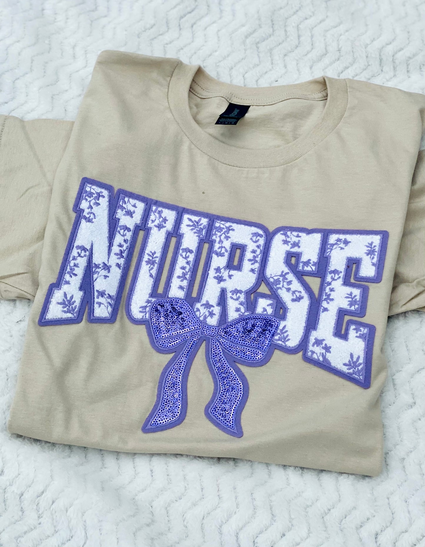 Nurse T-Shirt with Sequin Ribbon – Awareness & Appreciation Tee
