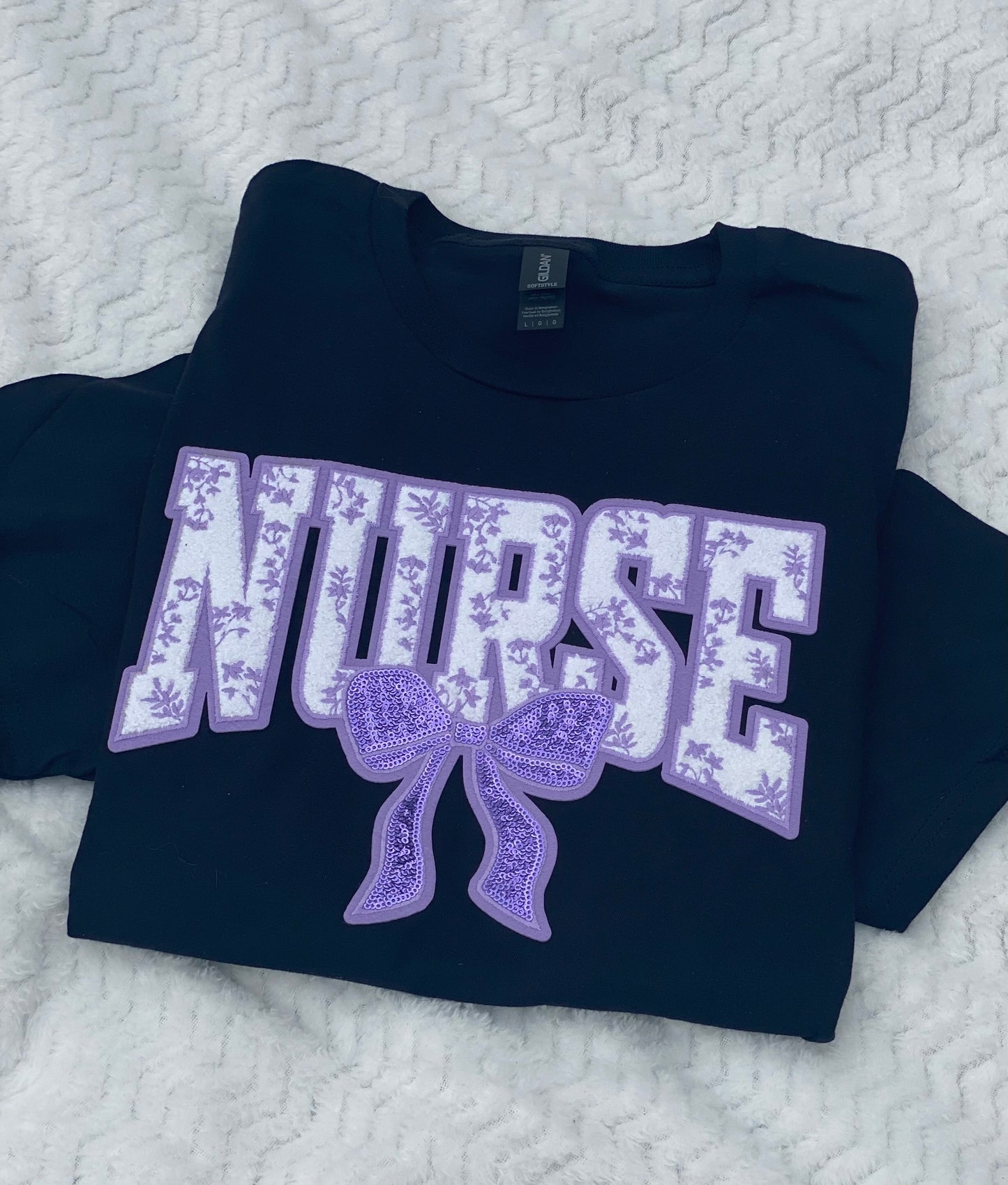 Nurse T-Shirt with Sequin Ribbon – Awareness & Appreciation Tee