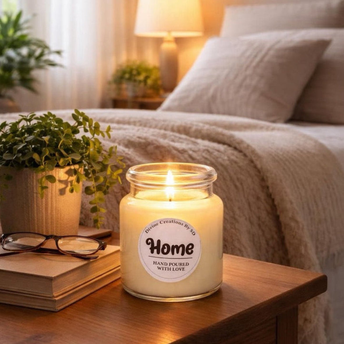 Home – Linen Scented Soy Candle