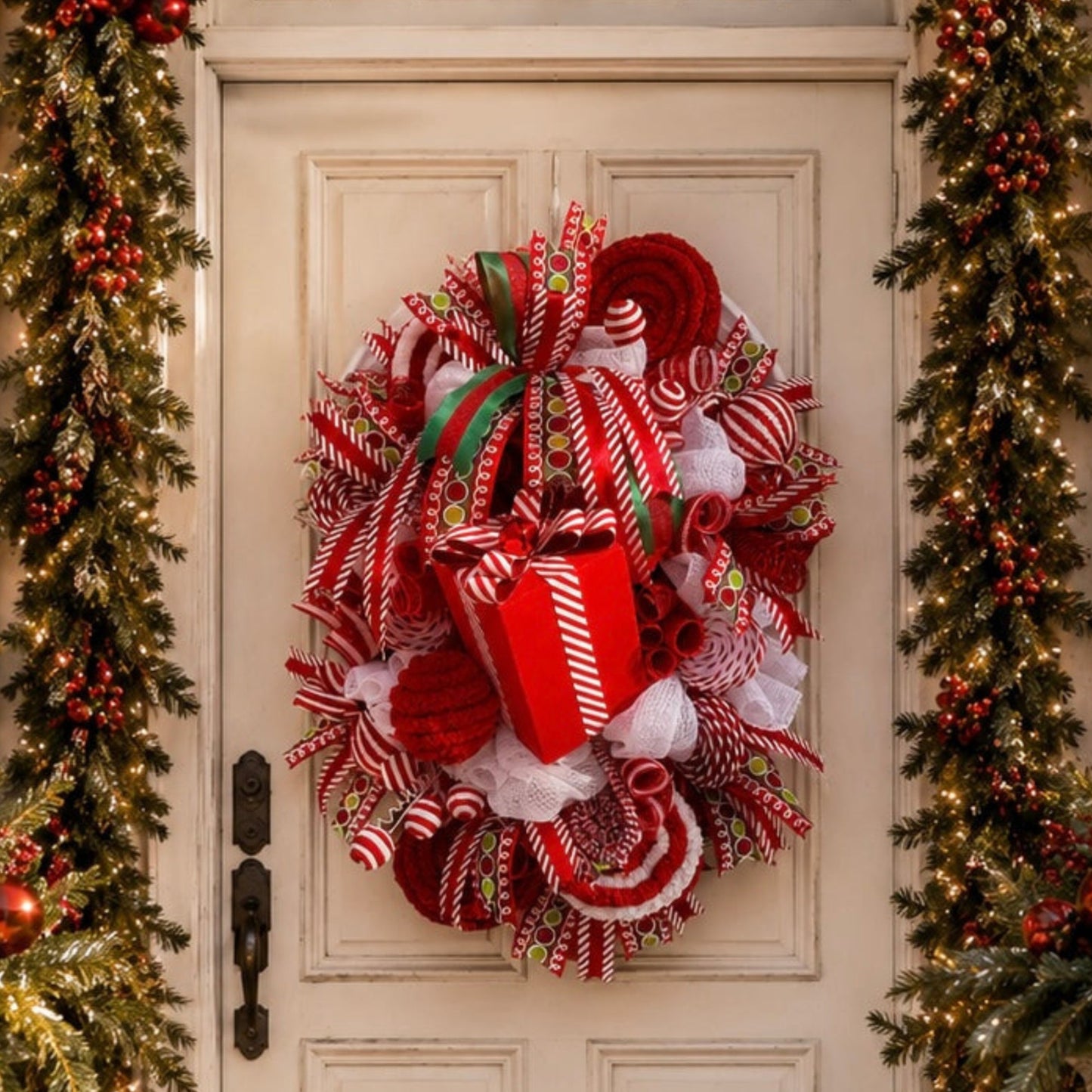 Candy Cane Lane Christmas Wreath 🍭🎄