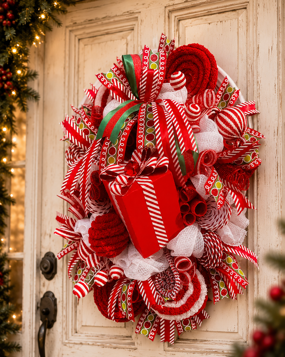 Candy Cane Lane Christmas Wreath 🍭🎄
