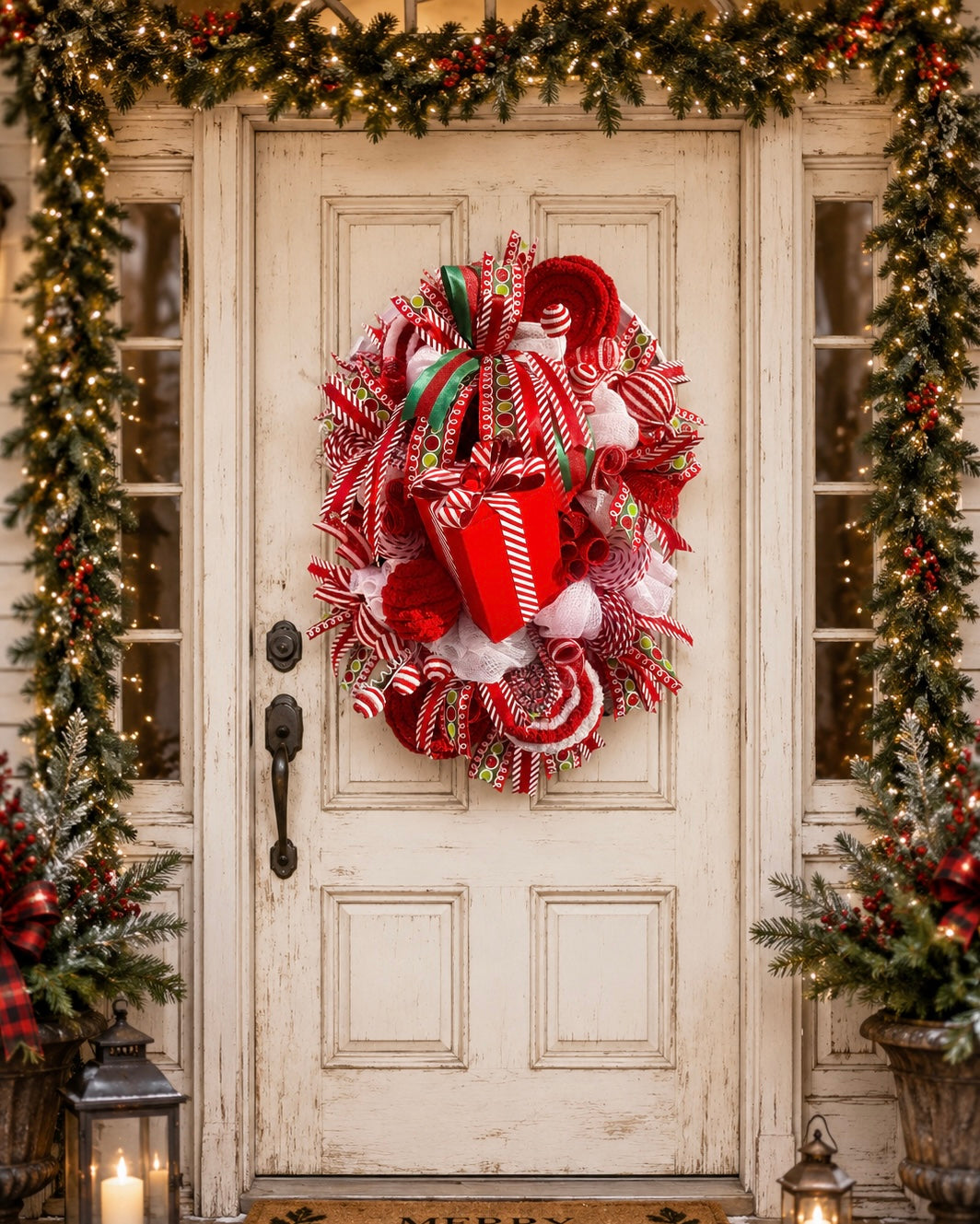 Candy Cane Lane Christmas Wreath 🍭🎄