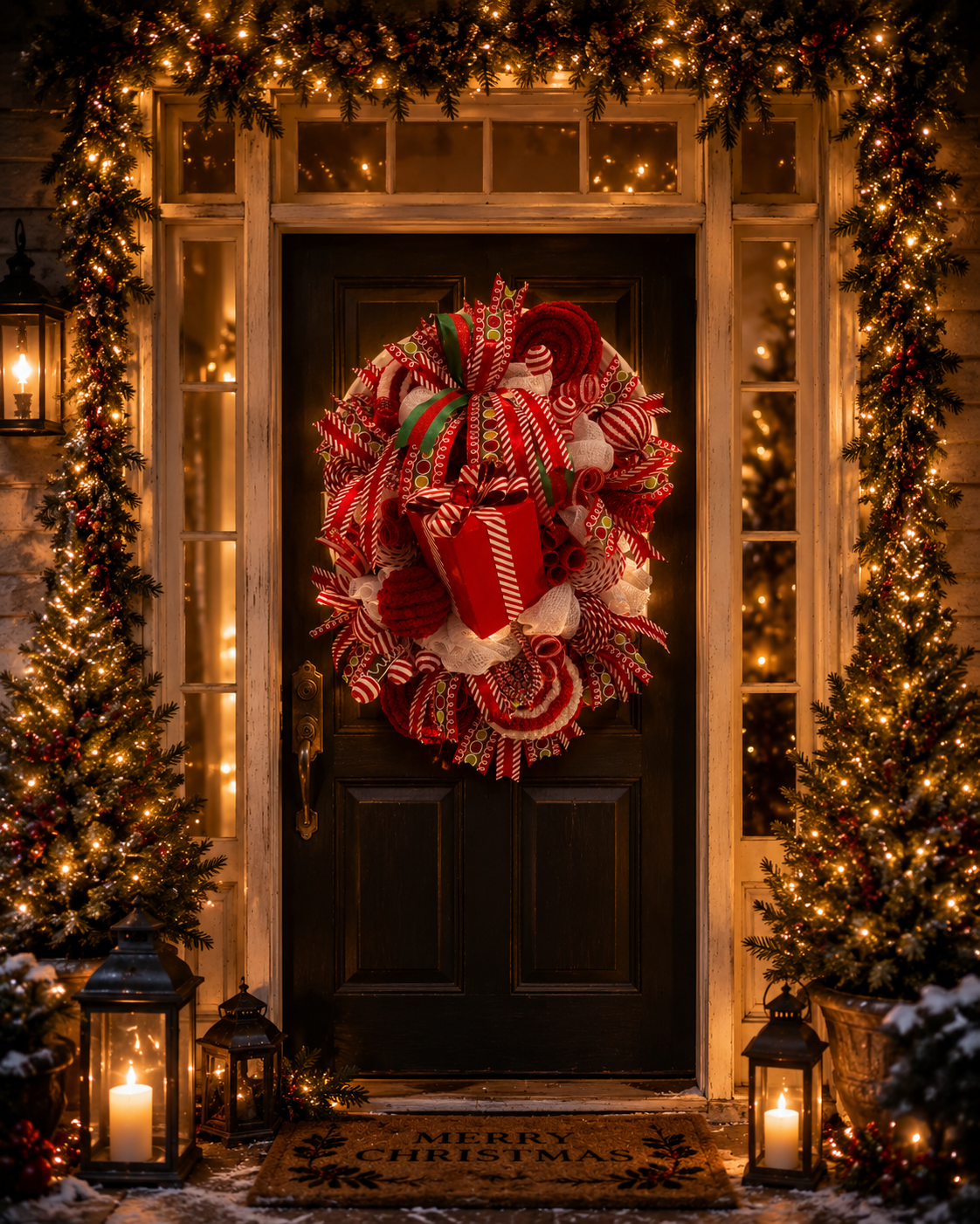 Candy Cane Lane Christmas Wreath 🍭🎄