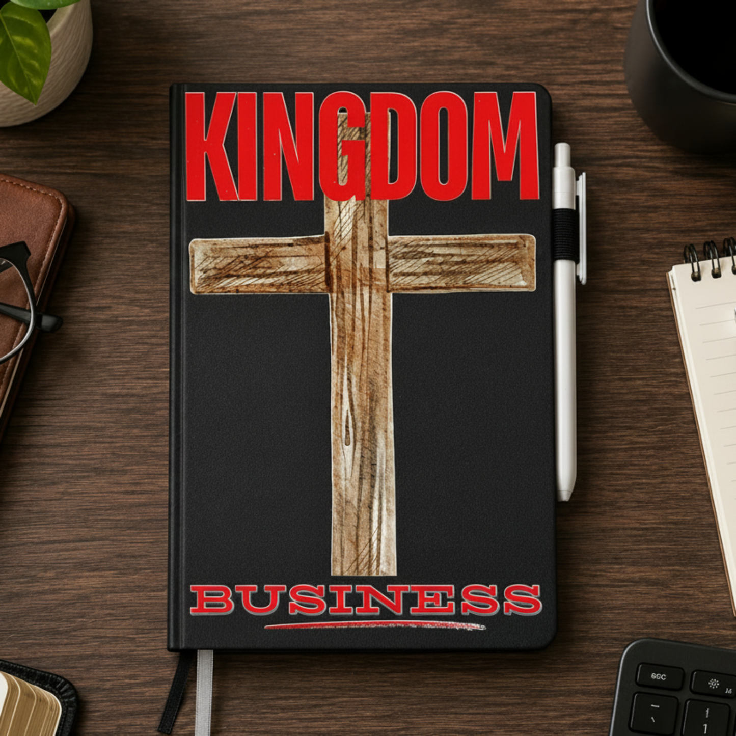 Kingdom Business Journal with Pen | Faith-Based Business Planner & Goal Setting Notebook