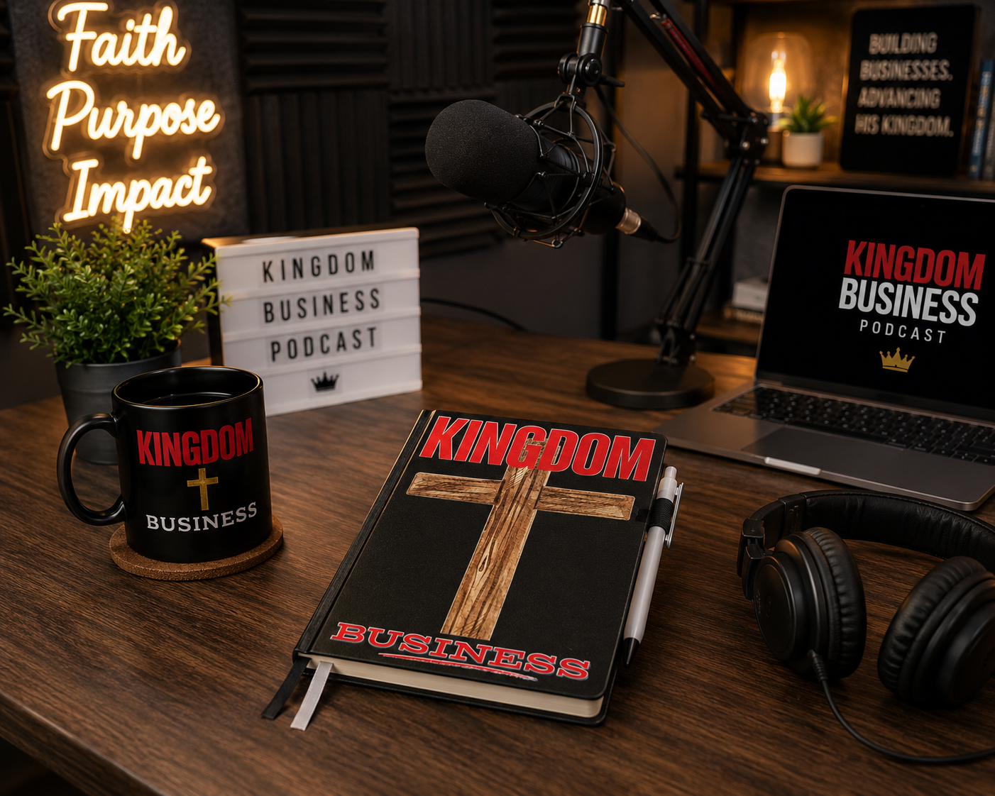 Kingdom Business Journal with Pen | Faith-Based Business Planner & Goal Setting Notebook
