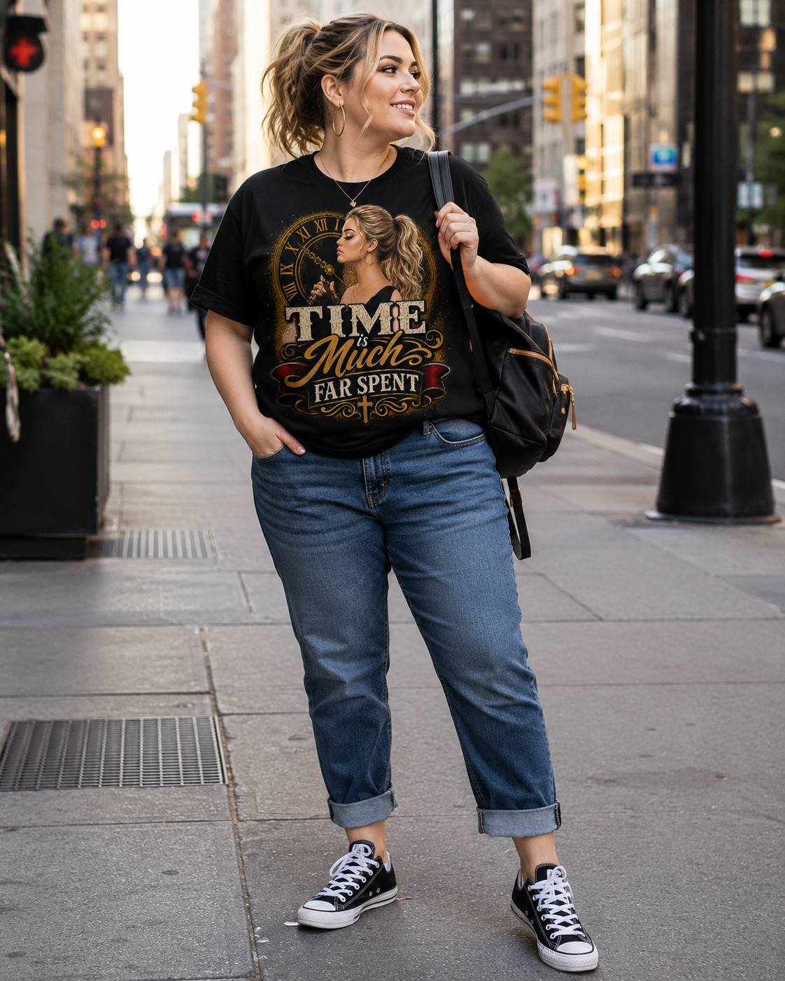 Time Is Much Far Spent Christian Graphic T-Shirt | Faith-Based Women's Inspirational Tee | Christian Gift