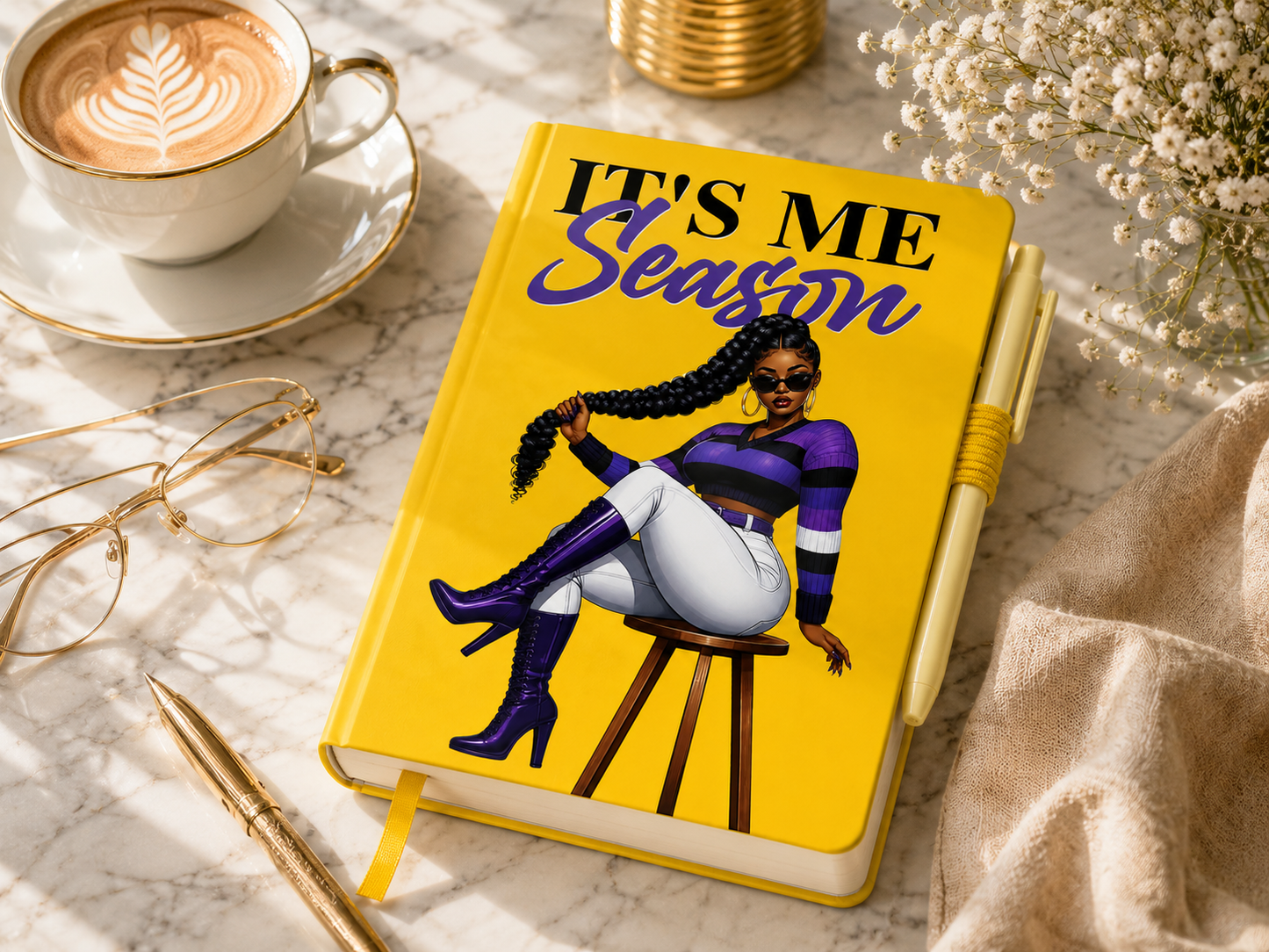 It’s My Season Writing Journal – Empowerment Notebook Featuring Woman Of Color Art