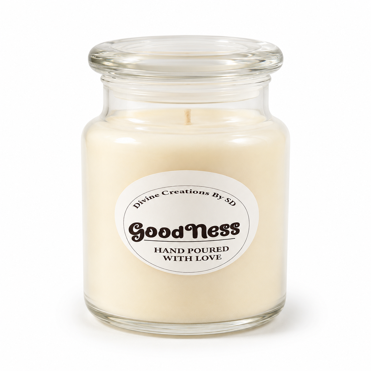 Goodness 16oz Coconut Soy Candle | Hand Poured Candle by Divine Creations by SD