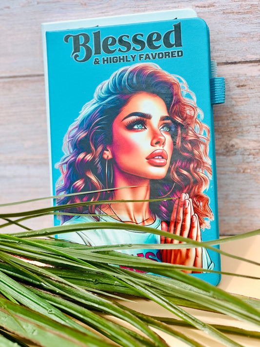 Blessed and Highly Favored Writing Journal – Lined Notebook with Empowered Woman Cover